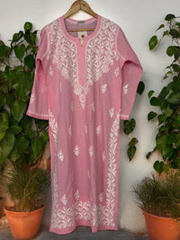 Komal Pure Cotton Kurta Set- Pink