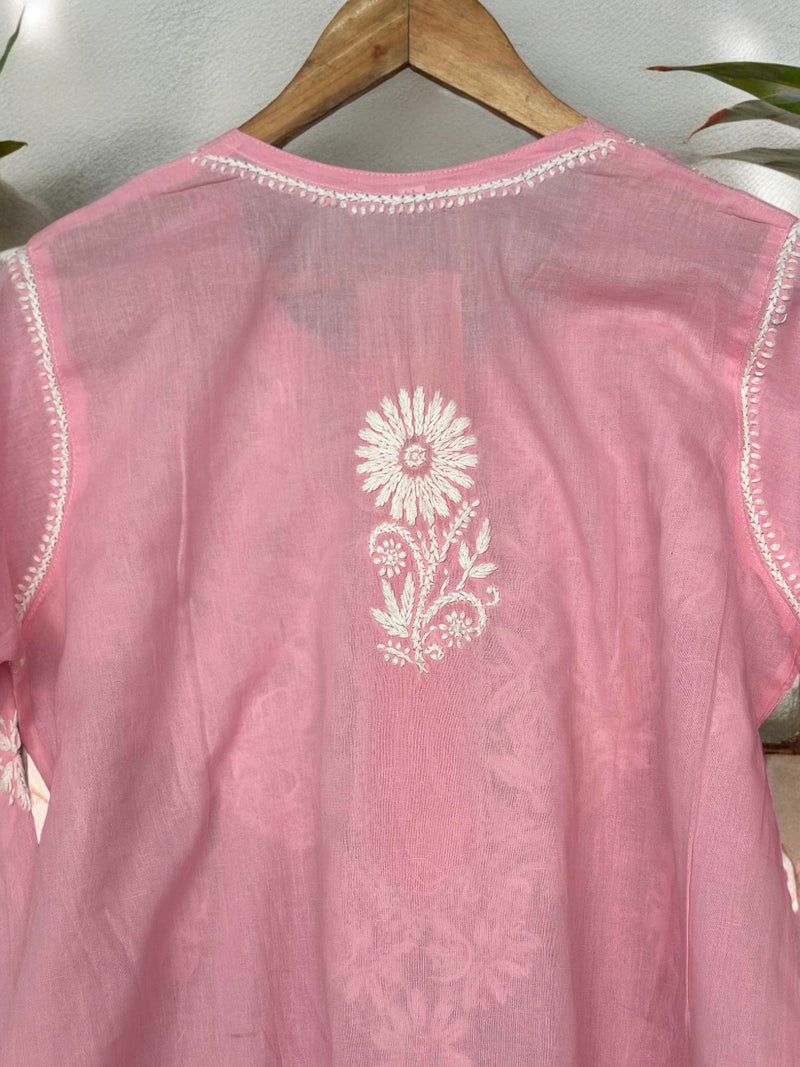 Komal Pure Cotton Kurta Set- Pink