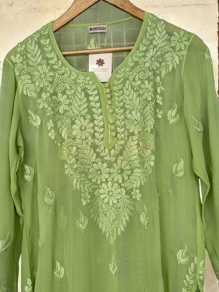 Advika Pure Viscose Kurti- Green