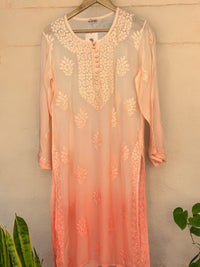 Advika Pure Viscose Kurti- Peach