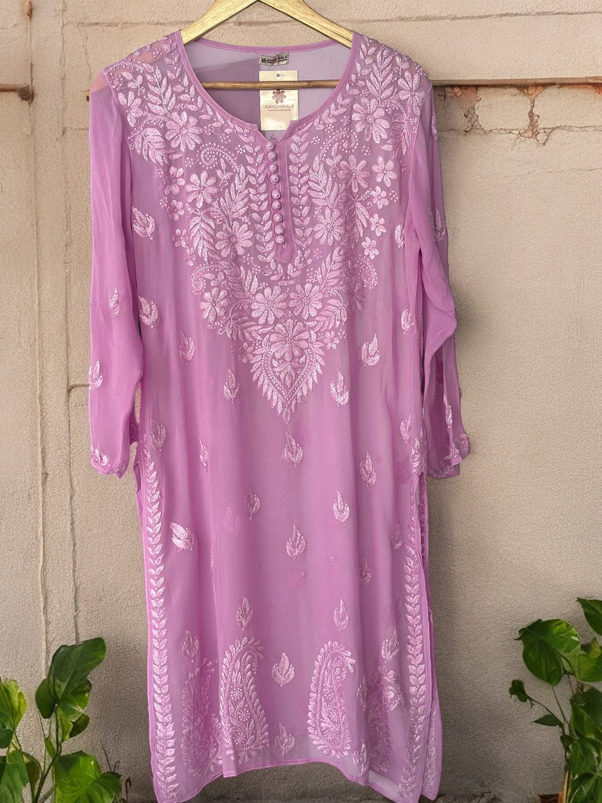 Advika Pure Viscose Kurti- Lavender