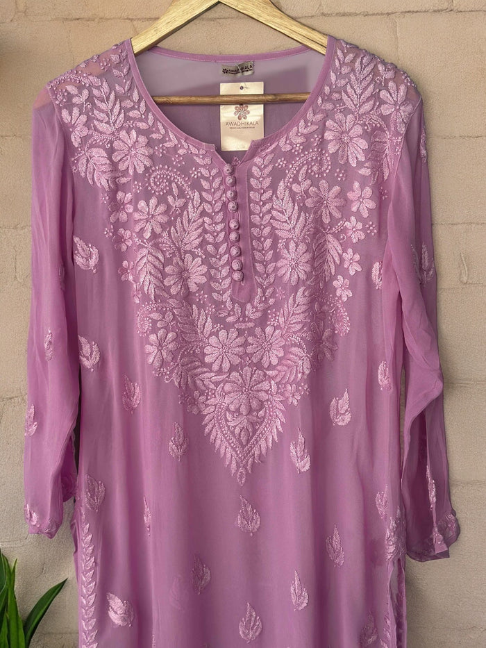 Advika Pure Viscose Kurti- Lavender