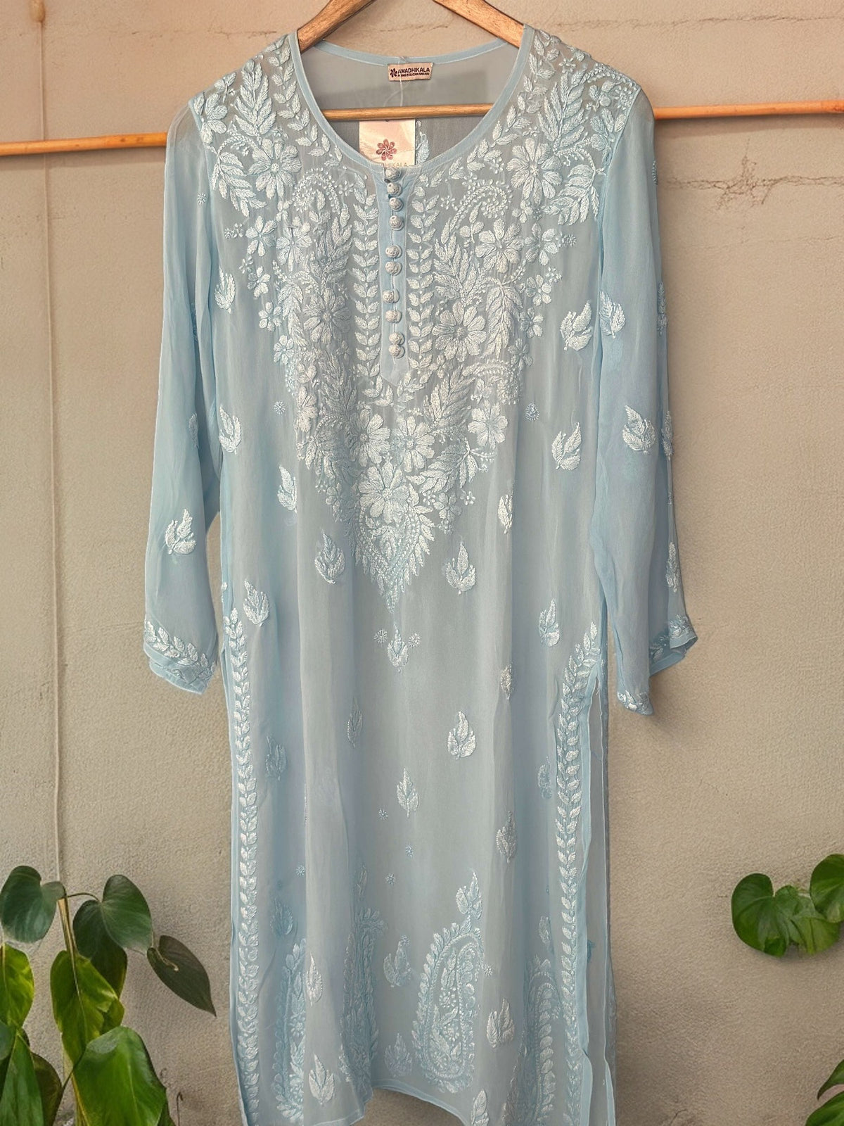 Advika Pure Viscose Kurti- Blue