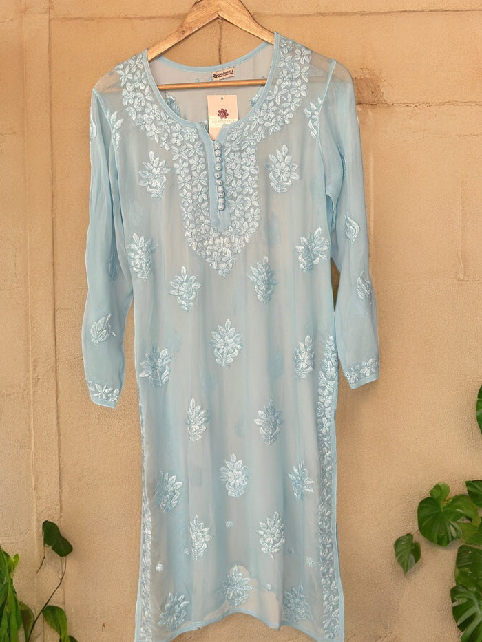 Advika Pure Viscose Kurti- Blue