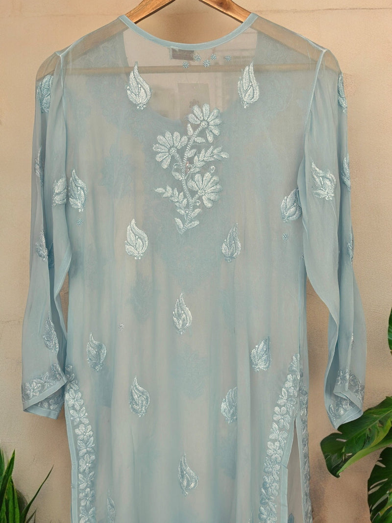 Advika Pure Viscose Kurti- Blue