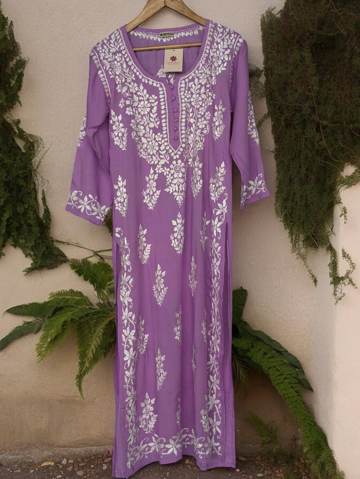 Komal Pure Modal Kurta Set- Purple