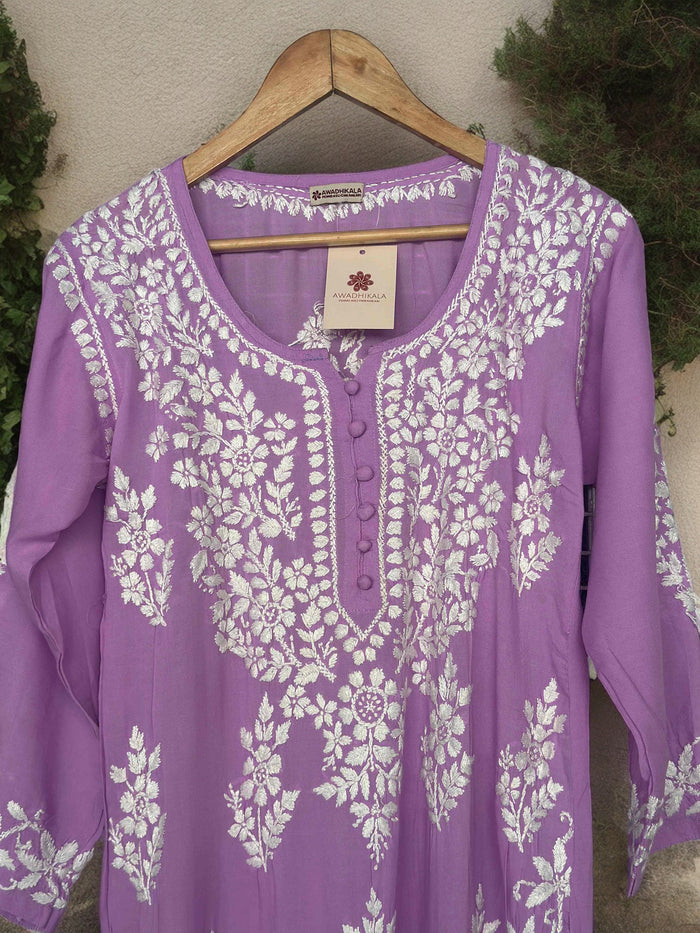 Komal Pure Modal Kurta Set- Purple